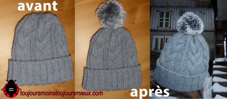 ajouter un pompon à un bonnet