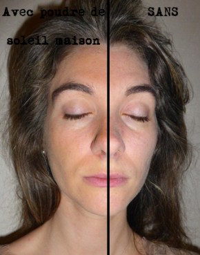 bronzer maison à gauche rien à droite comparatif.jpg