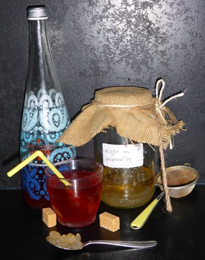 Recette de kéfir simple au sirop ou au jus de fruit.JPG